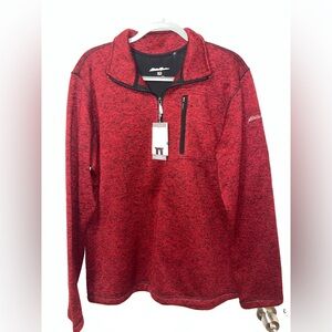 Eddie Bauer Men's Red Quarter-Zip Jacket